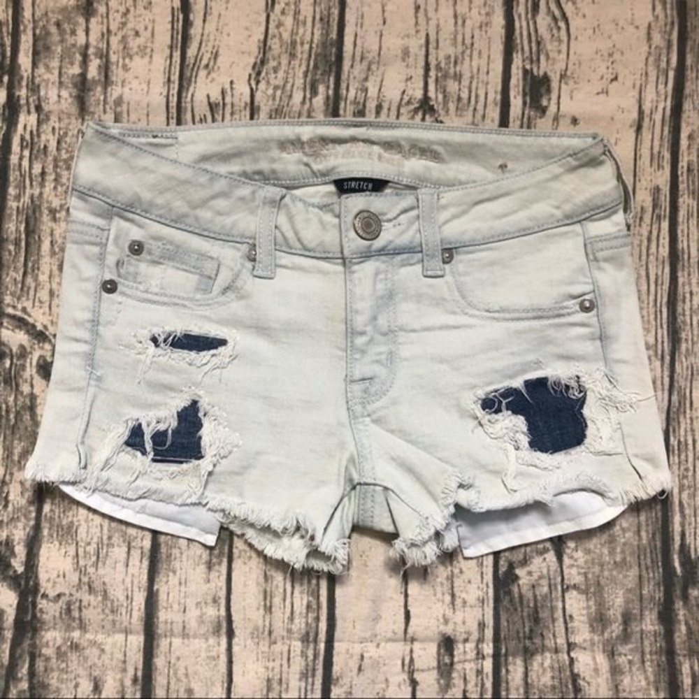 American Eagle Distressed Shortie Shorts Size 0